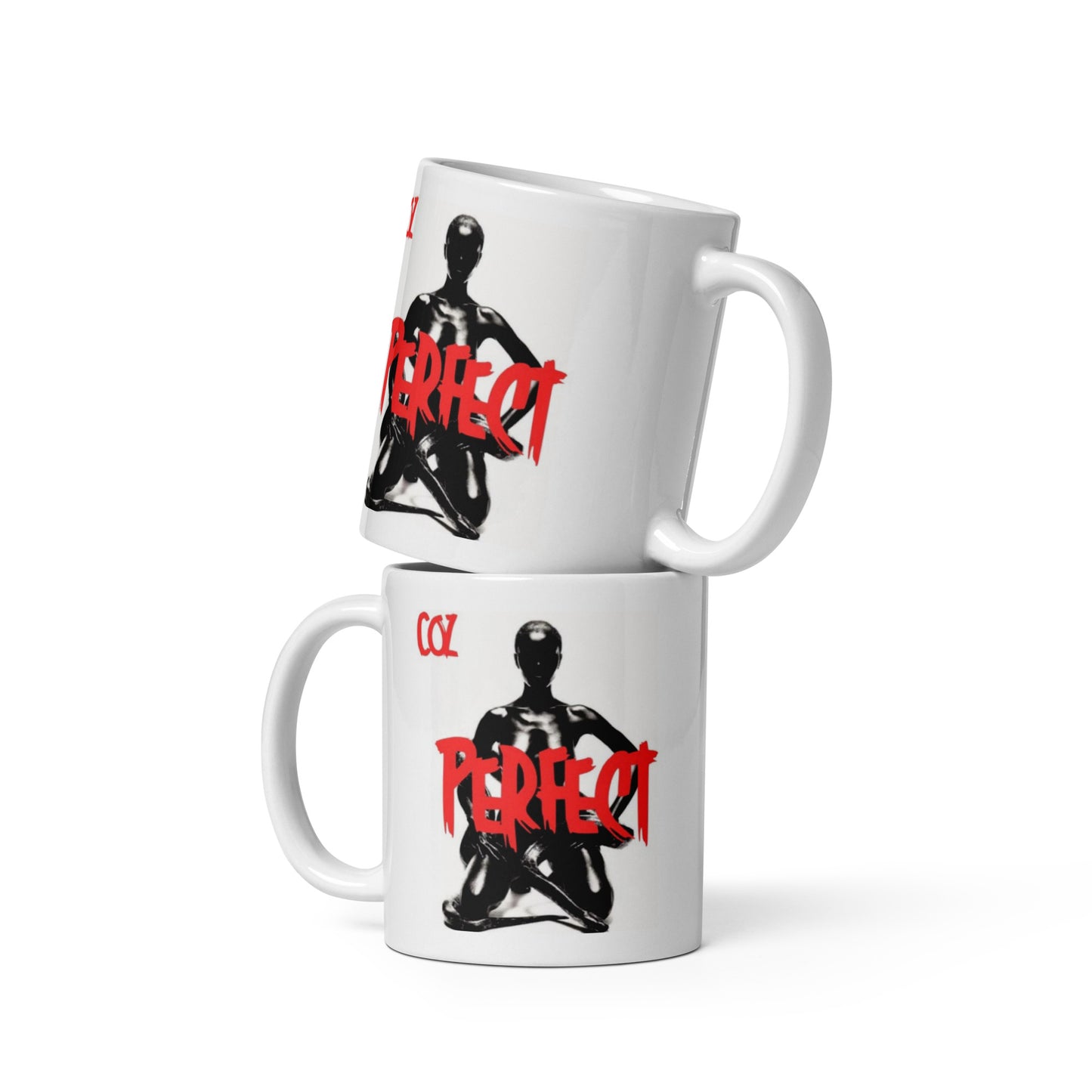 White glossy mug