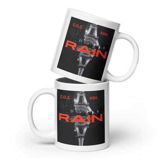 White glossy mug